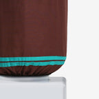Water Dispenser Bottle Cover - Solid Brown with Teal Contrast Stripes