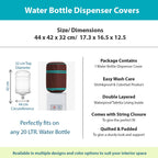 Water Dispenser Bottle Cover - Solid Brown with Teal Contrast Stripes