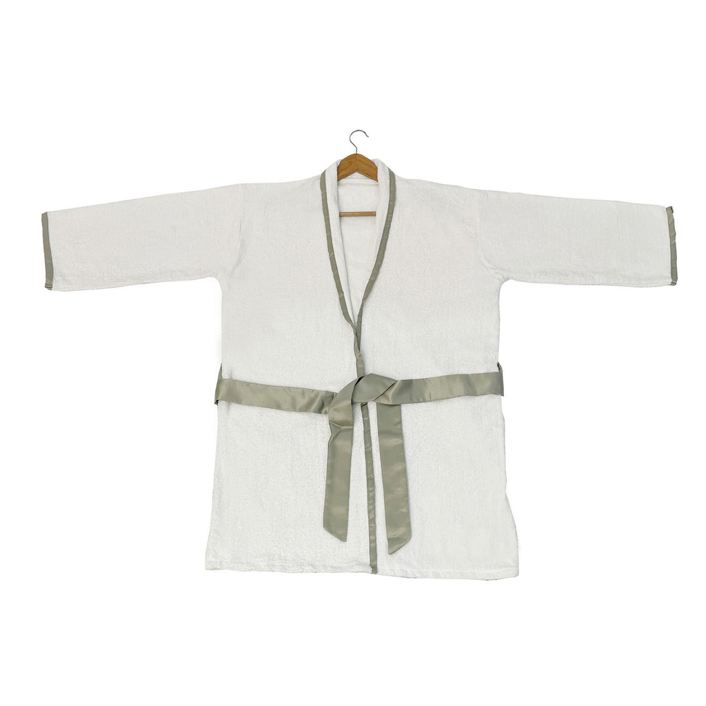 Ultra Soft Terry Bathrobe for Unisex White Shawl Collar Robe Pack of 1