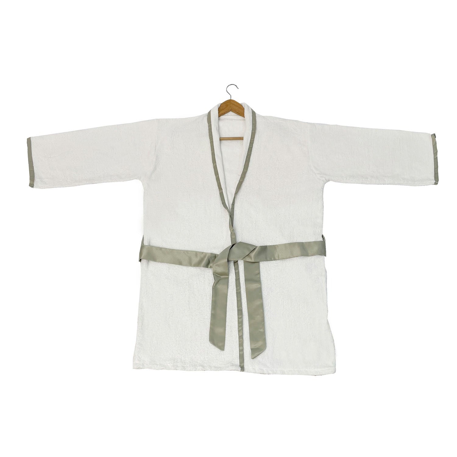 Ultra Soft Terry Bathrobe for Unisex White Shawl Collar Robe Pack of 1