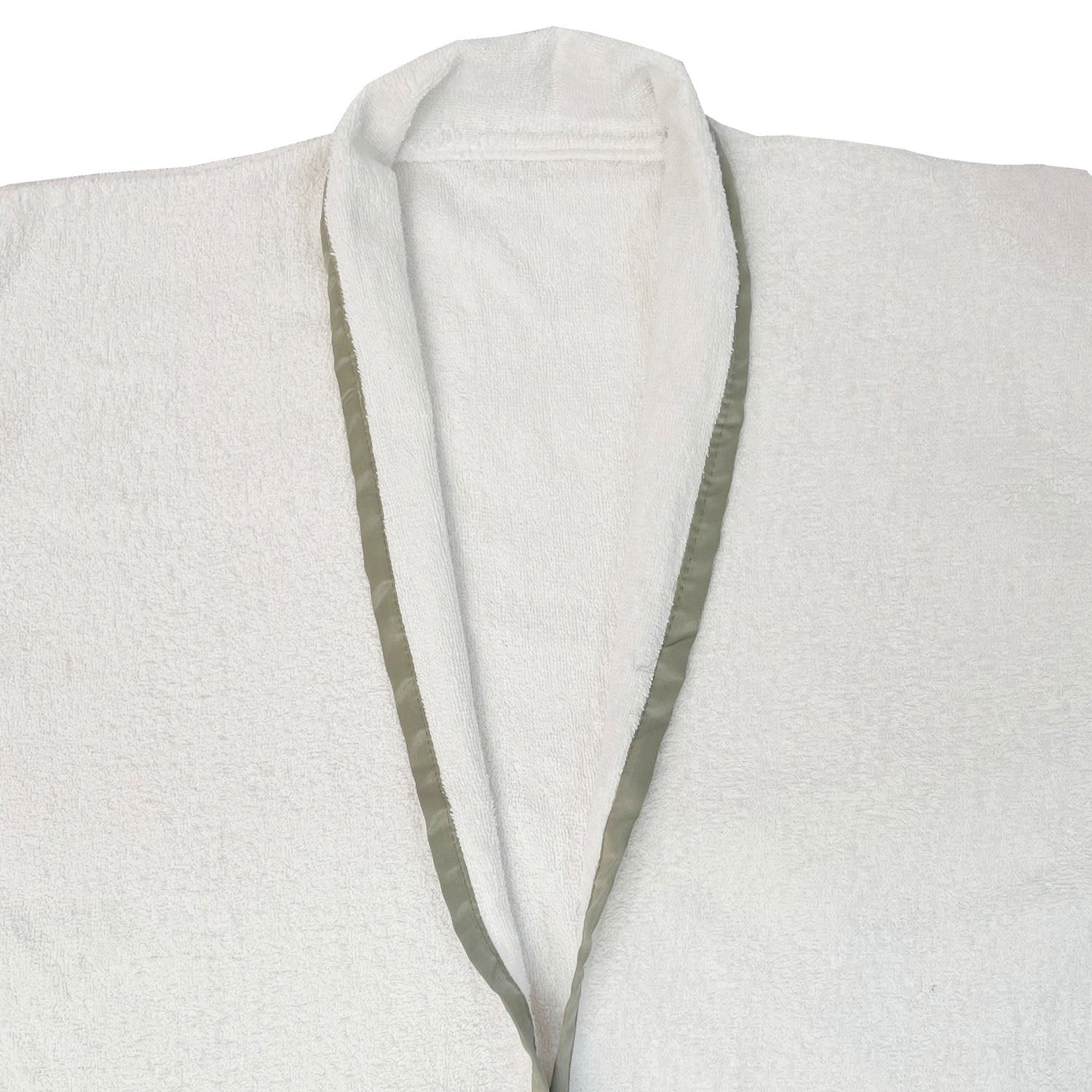 Ultra Soft Terry Bathrobe for Unisex White Shawl Collar Robe Pack of 1