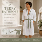 Ultra Soft Terry Bathrobe for Unisex White Shawl Collar Robe Pack of 1