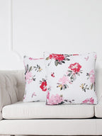Floral Printed Pink Small Cushion Covers - Set of 2