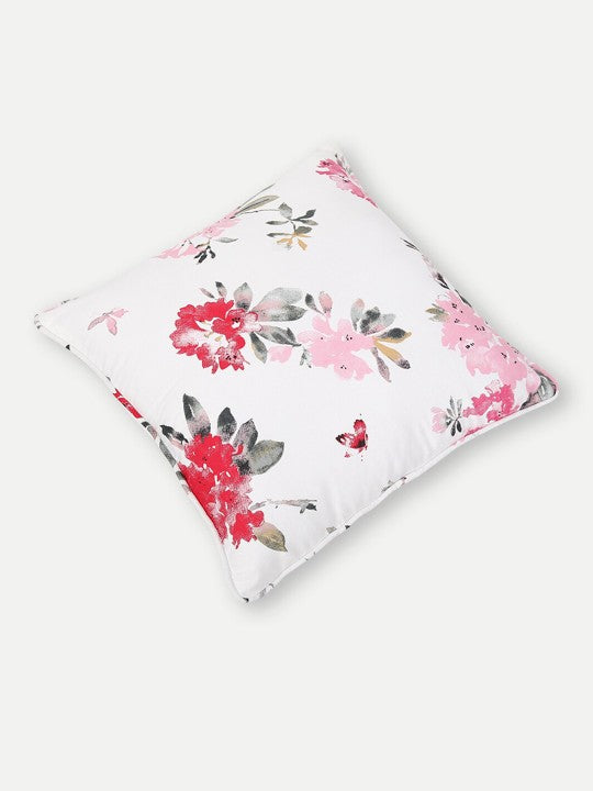 Floral Printed Pink Extra Large Cushion Covers - Set of 2