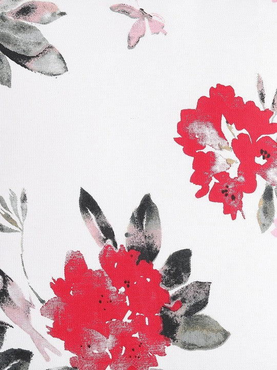 Floral Printed Pink Small Cushion Covers - Set of 2