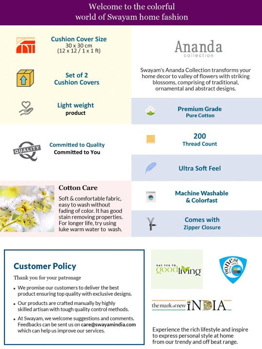 Floral Printed Pink Large Cushion Covers - Set of 2