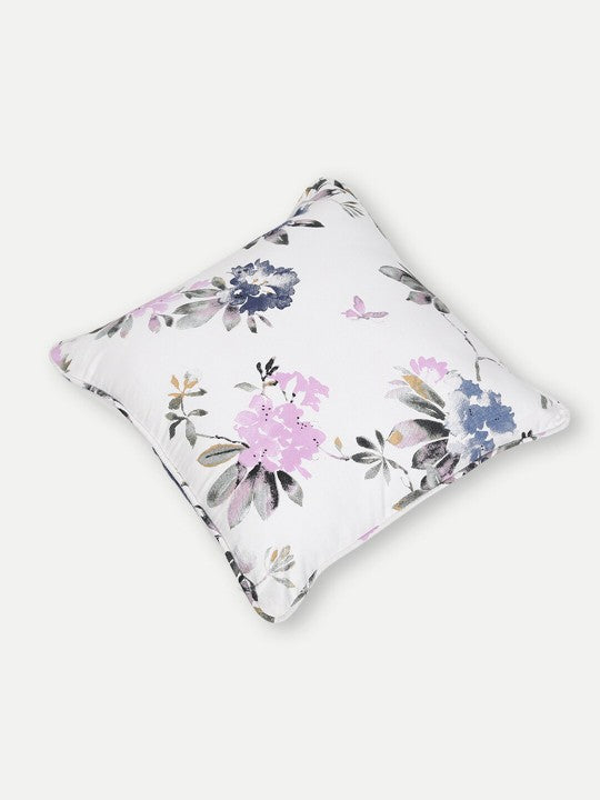 Floral Printed Blue Extra Large Cushion Covers - Set of 2
