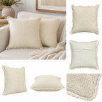 Crochet Ivory Cushion Covers Pack of 2