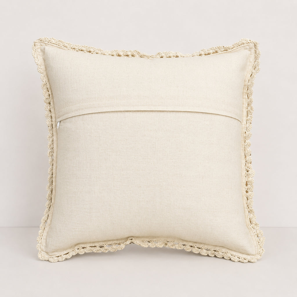 Crochet Ivory Cushion Covers Pack of 2