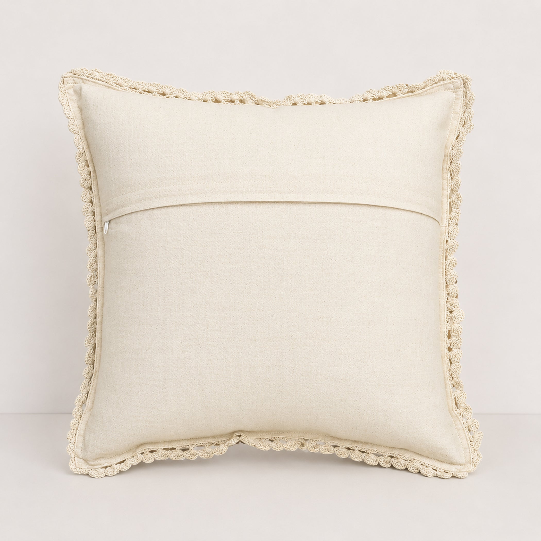 Crochet Ivory Cushion Covers Pack of 2