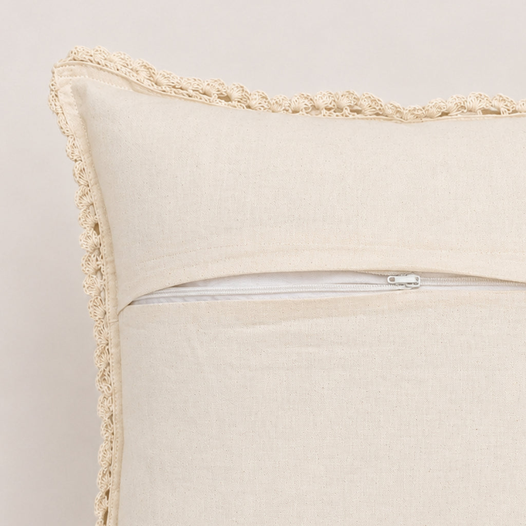Crochet Ivory Cushion Covers Pack of 2
