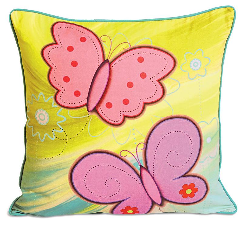 Colorful Butterfly Dreams Cushion Cover for Kids Room Décor
