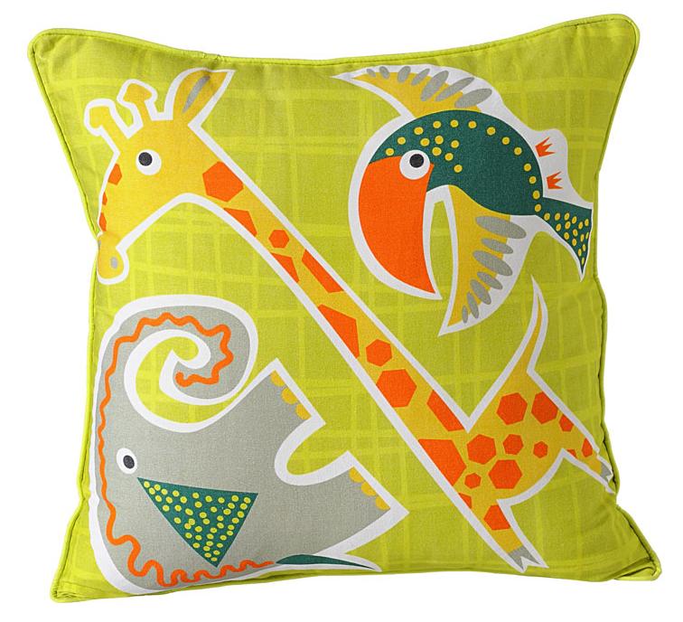 Jungle Friends Trio Cushion Covers – Pack of 2 Cute Animal Print for Kids Room Décor