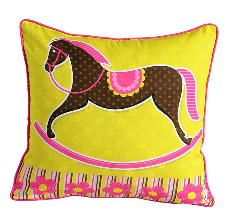 Rocking Horse Cushion Covers – Pack of 2 Cute Nursery & Kids Room Décor