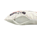 Swayam Beige Floral Printed Cushion Covers Set of 3 (16x16 Inches)