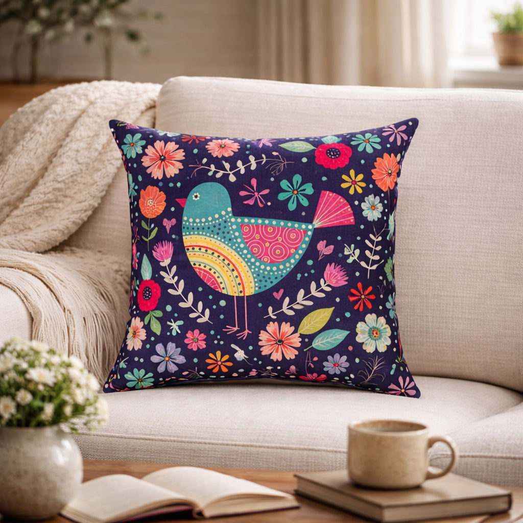 Swayam Multicolour Animal Printed Cushion Covers Set of 3 (16x16 Inches)