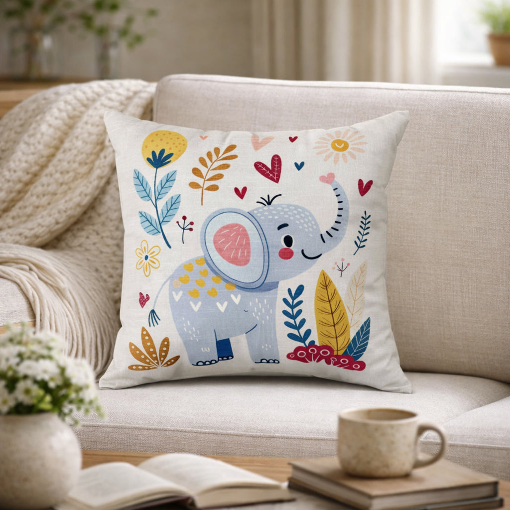 Swayam Multicolour Animal Printed Cushion Covers Set of 3 (16x16 Inches)