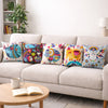 Swayam Multicolour Animal Printed Cushion Covers Set of 6 (16x16 Inches)