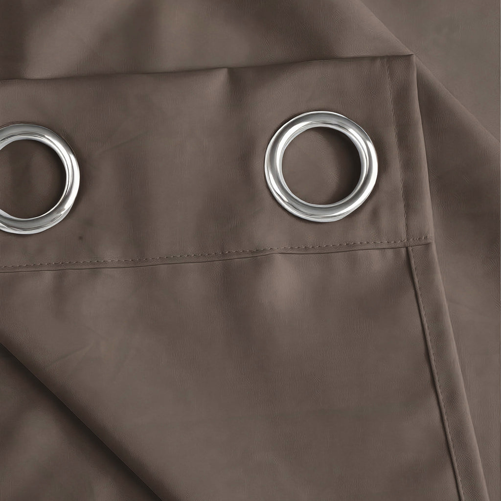 Chocolate Brown Serenity 110 GSM Polyester 60% Blackout Eyelet Curtain