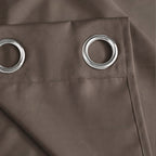 Chocolate Brown Serenity 110 GSM Polyester 60% Blackout Eyelet Curtain