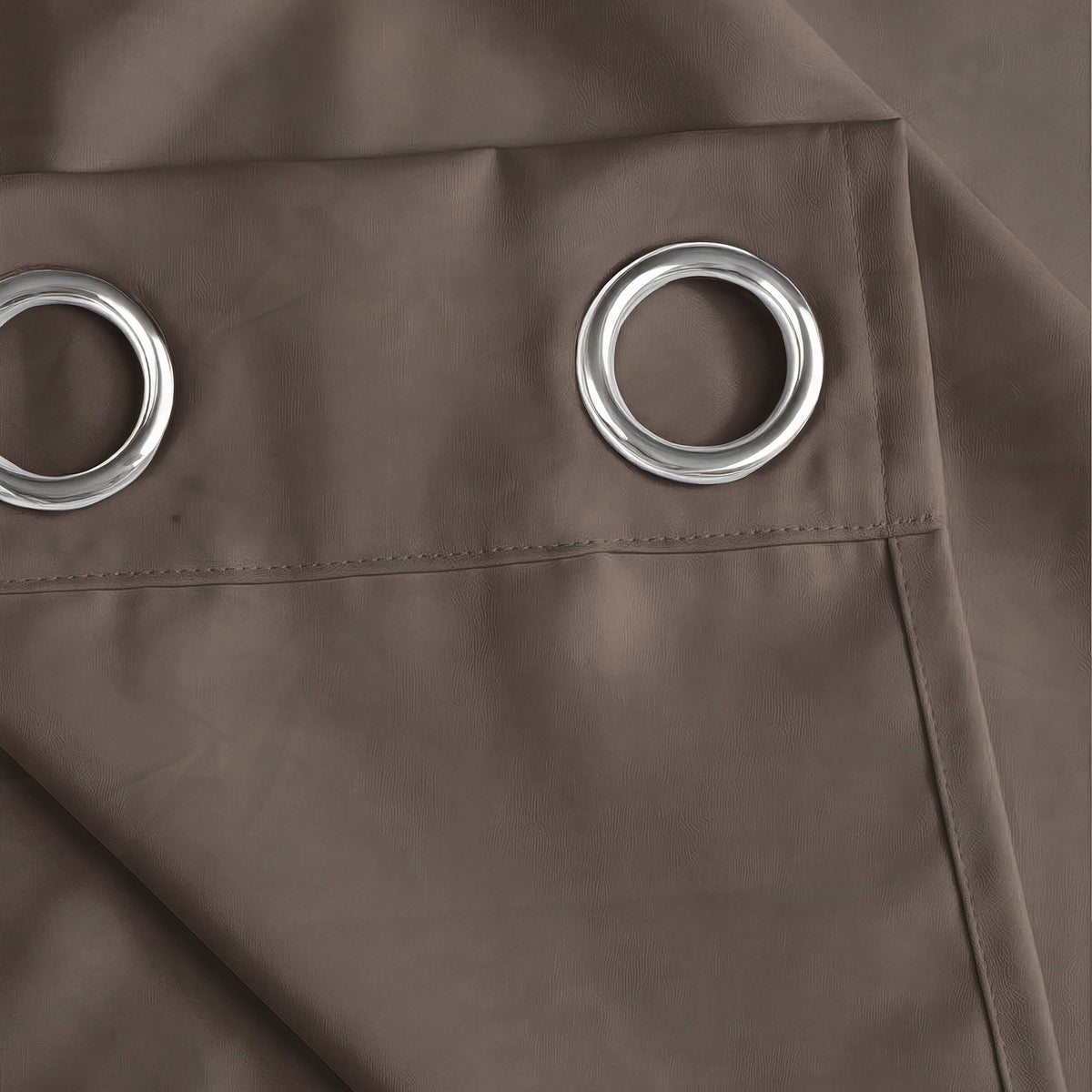 Chocolate Brown Serenity 110 GSM Polyester 60% Blackout Eyelet Curtain