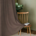 Chocolate Brown Serenity 110 GSM Polyester 60% Blackout Eyelet Curtain