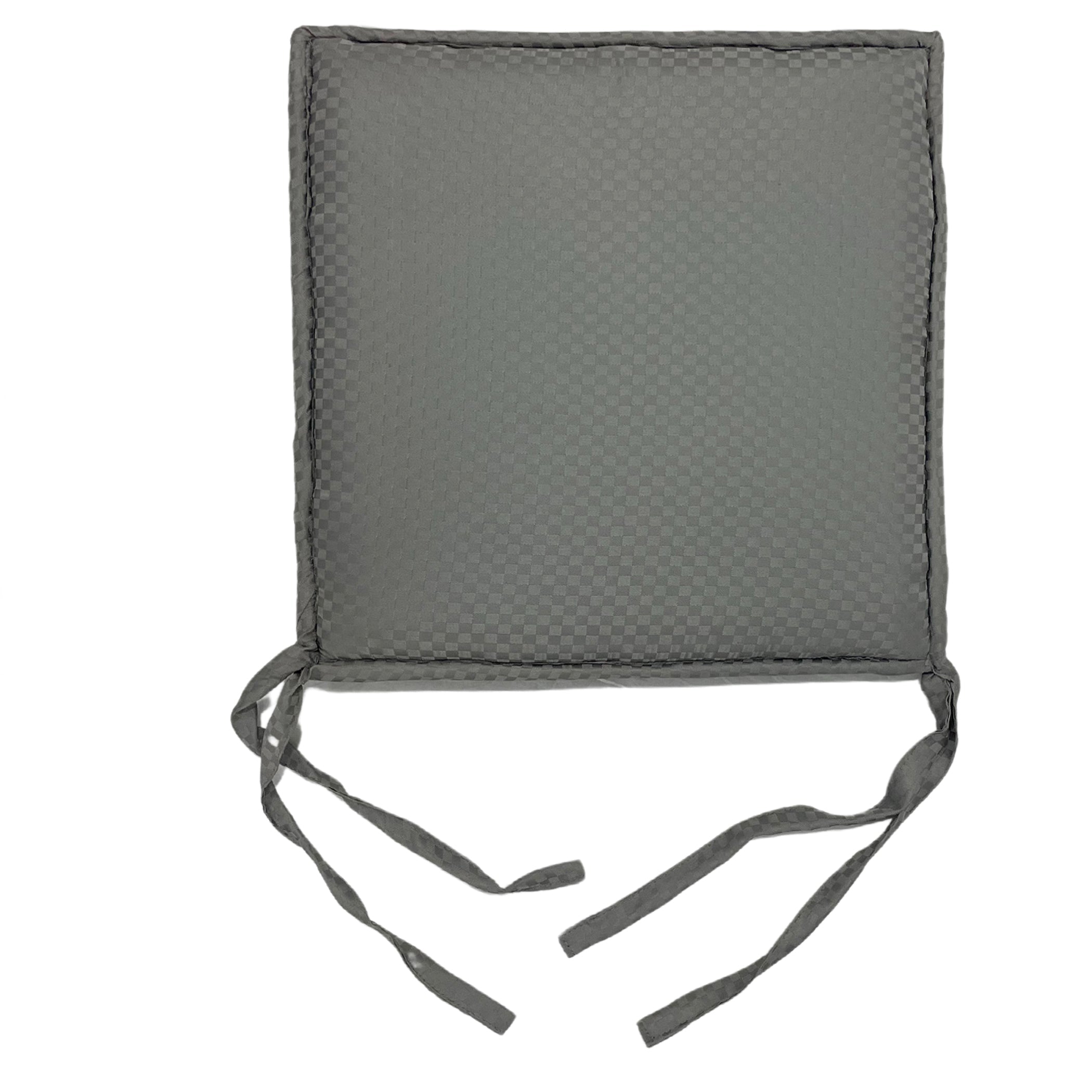Premium Soft Grey Chair Pads – Pack of 2, Comfortable Cushions with Tie–Ups for Dining & Study Chairs