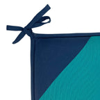 Pack of 2 Premium Chair Pads – Teal & Navy Blue – Soft Cushions with Tie-Ups