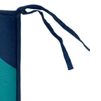 Pack of 2 Premium Chair Pads – Teal & Navy Blue – Soft Cushions with Tie-Ups