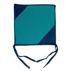 Pack of 2 Premium Chair Pads – Teal & Navy Blue – Soft Cushions with Tie-Ups