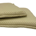 Solid Cotton Chair Pad with Tie-Up Strings - Beige