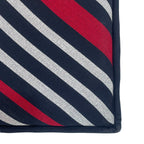 Pack of 4 Premium Chair Pads – Black, Red & Grey Striped – Soft Cushions with Tie-Ups