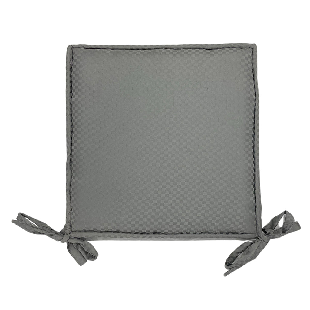 Premium Soft Grey Chair Pads – Pack of 6, Comfortable Cushions with Tie–Ups for Dining & Study Chairs