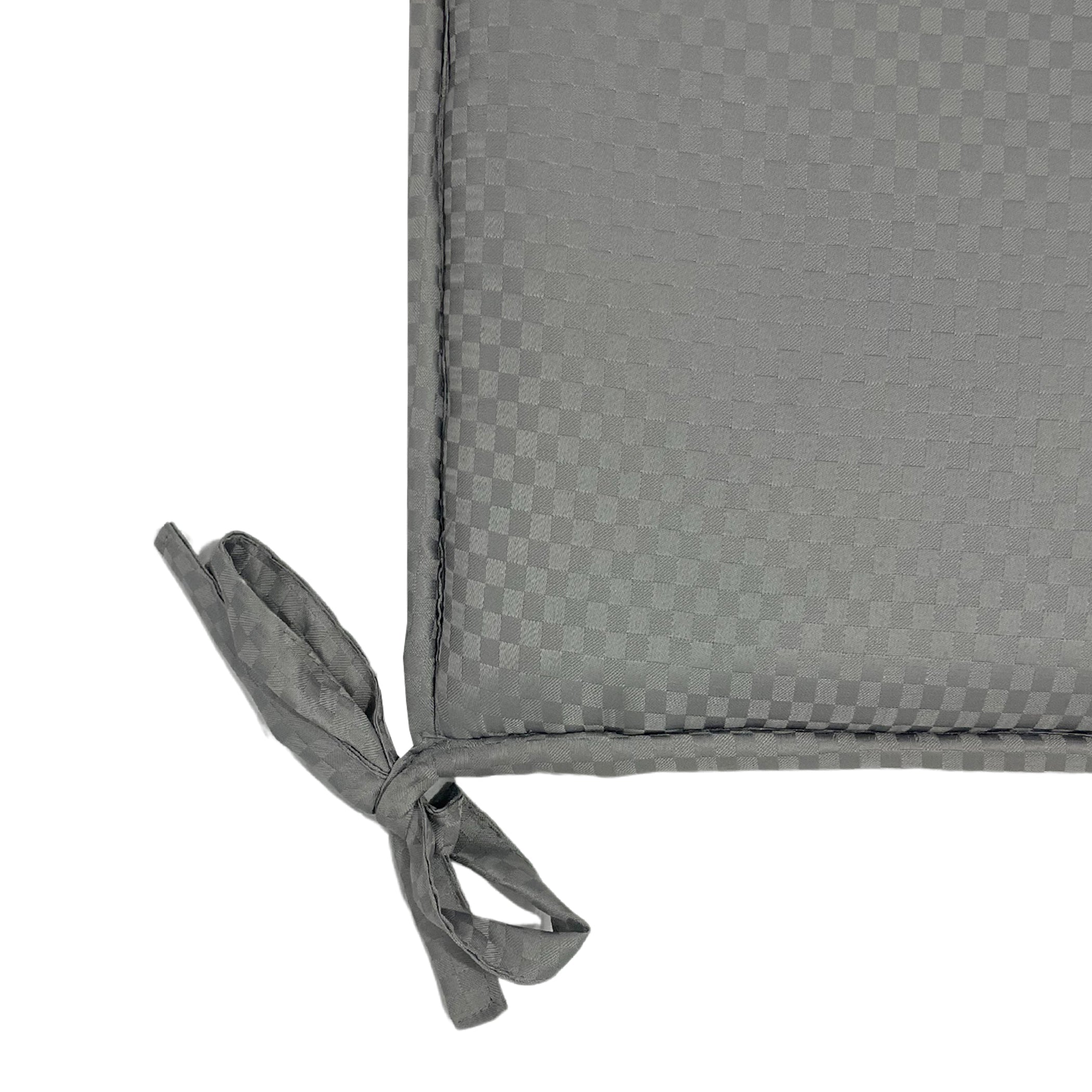 Premium Soft Grey Chair Pads – Pack of 6, Comfortable Cushions with Tie–Ups for Dining & Study Chairs