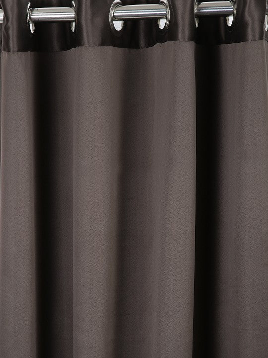 Premium Blackout Solid Chocolate Brown Door Curtains