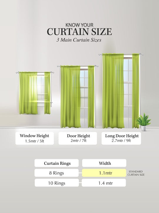 Solid Beige Door Curtain – 7.5 ft | Eyelet Style | Soft Neutral Elegance