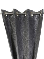 Jacquard Damask Charcoal Grey Door Curtains