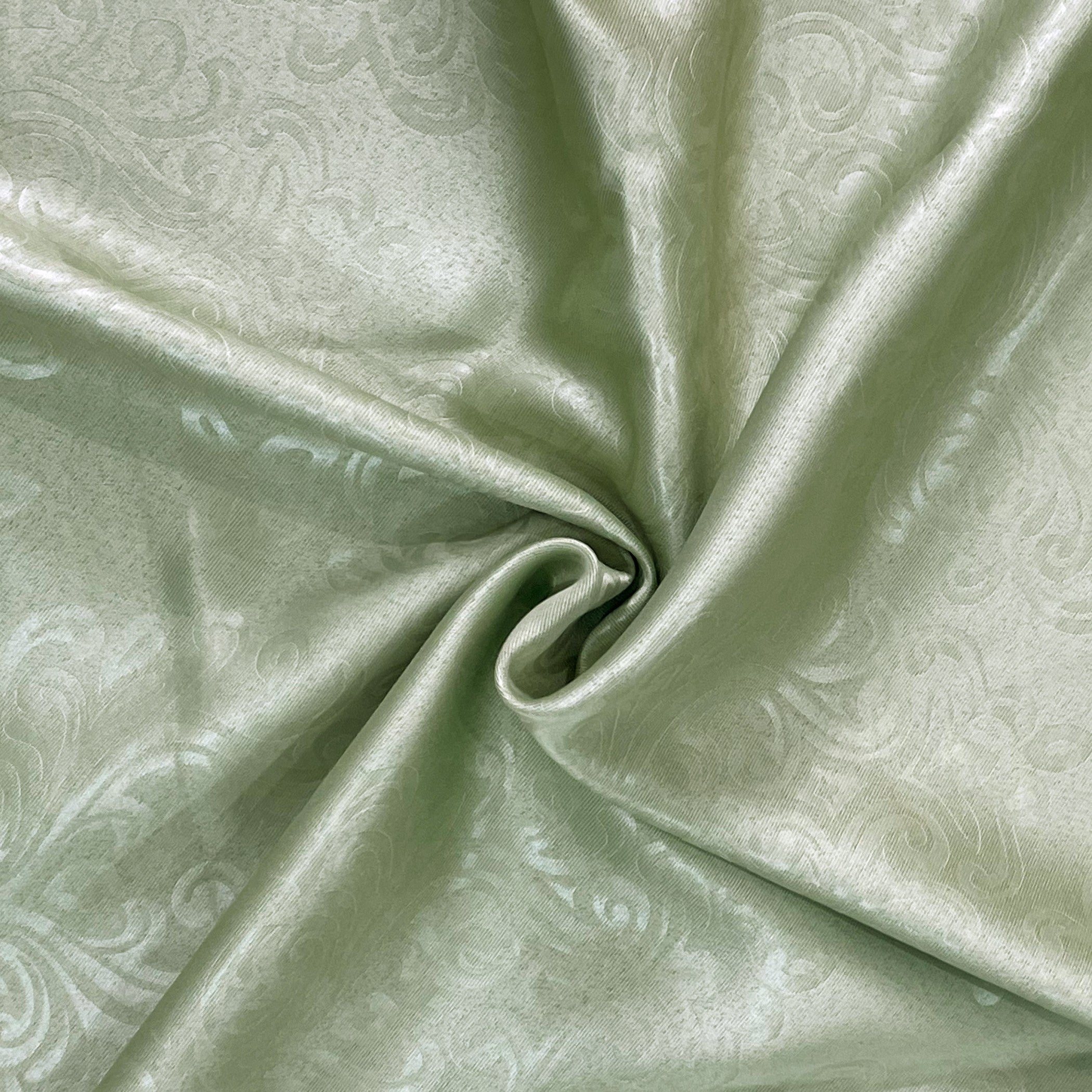 Jacquard Damask Mint Green Door Curtains