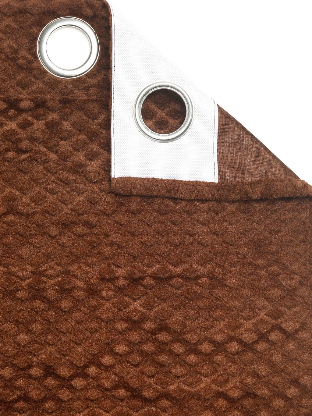 Velvet Geometric Brown Door Curtains