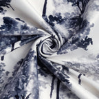 Nature-Inspired Grey Tree Print Door Curtains