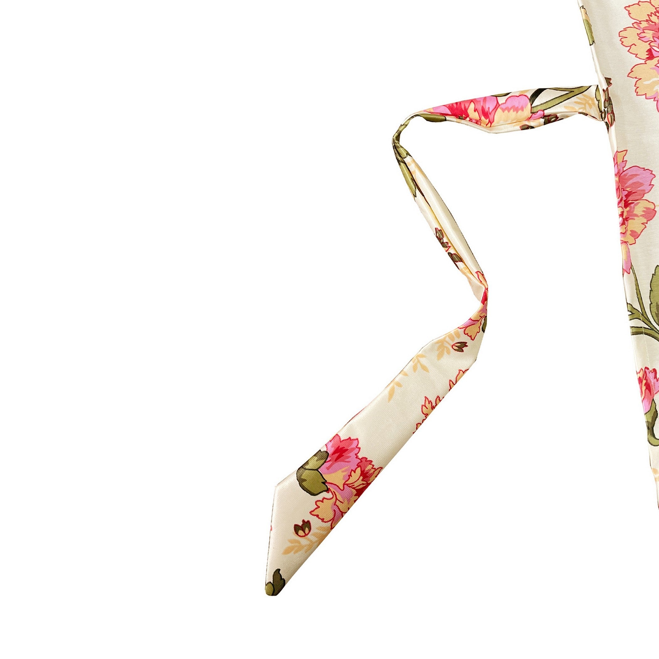 Cream Pink Floral Print Door Curtain – 7.5 ft | Eyelet Style | Classic Bloom Design
