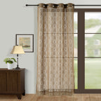 Beige Grace Sheer Lace Window Curtain