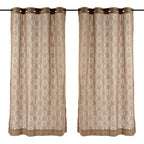 Beige Grace Sheer Lace Long Door Curtain
