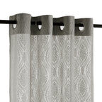 Silver Mist Sheer Lace Door Curtains Set of 2
