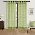 Mint Whisper Sheer Lace Long Door Curtain for Soft Light and Airy Elegance