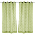 Mint Whisper Sheer Lace Long Door Curtains Set of 2 for Soft Light and Airy Elegance