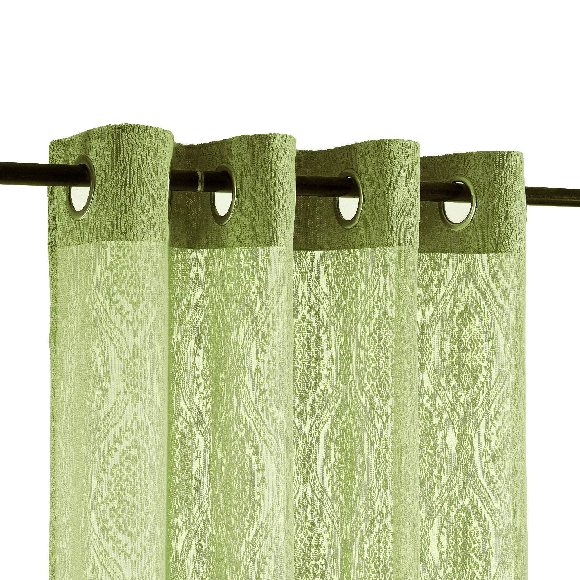 Mint Whisper Sheer Lace Long Door Curtain for Soft Light and Airy Elegance
