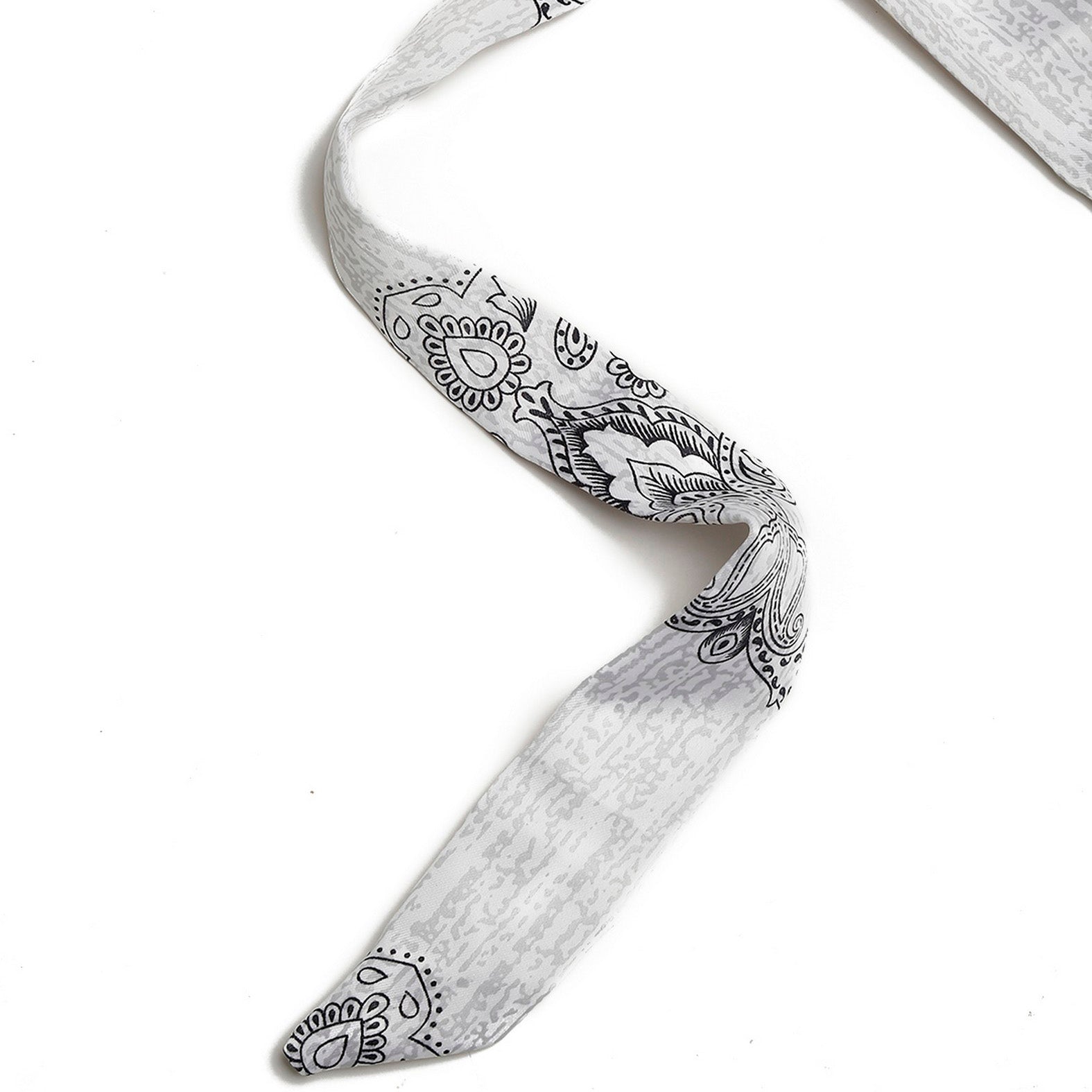 Ivory Royale Cotton Window Curtains Set of 2 with Elegant Mughal Motif Print