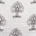 Ivory Royale Cotton Long Door Curtains Set of 2 with Elegant Mughal Motif Print
