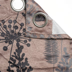 Premium Jacquard Botanical Fern Brown Door Curtain